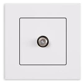 Gunsan Eqona Sat TV Steckdose mit F Stecker Unterputz Weiss (31793672)