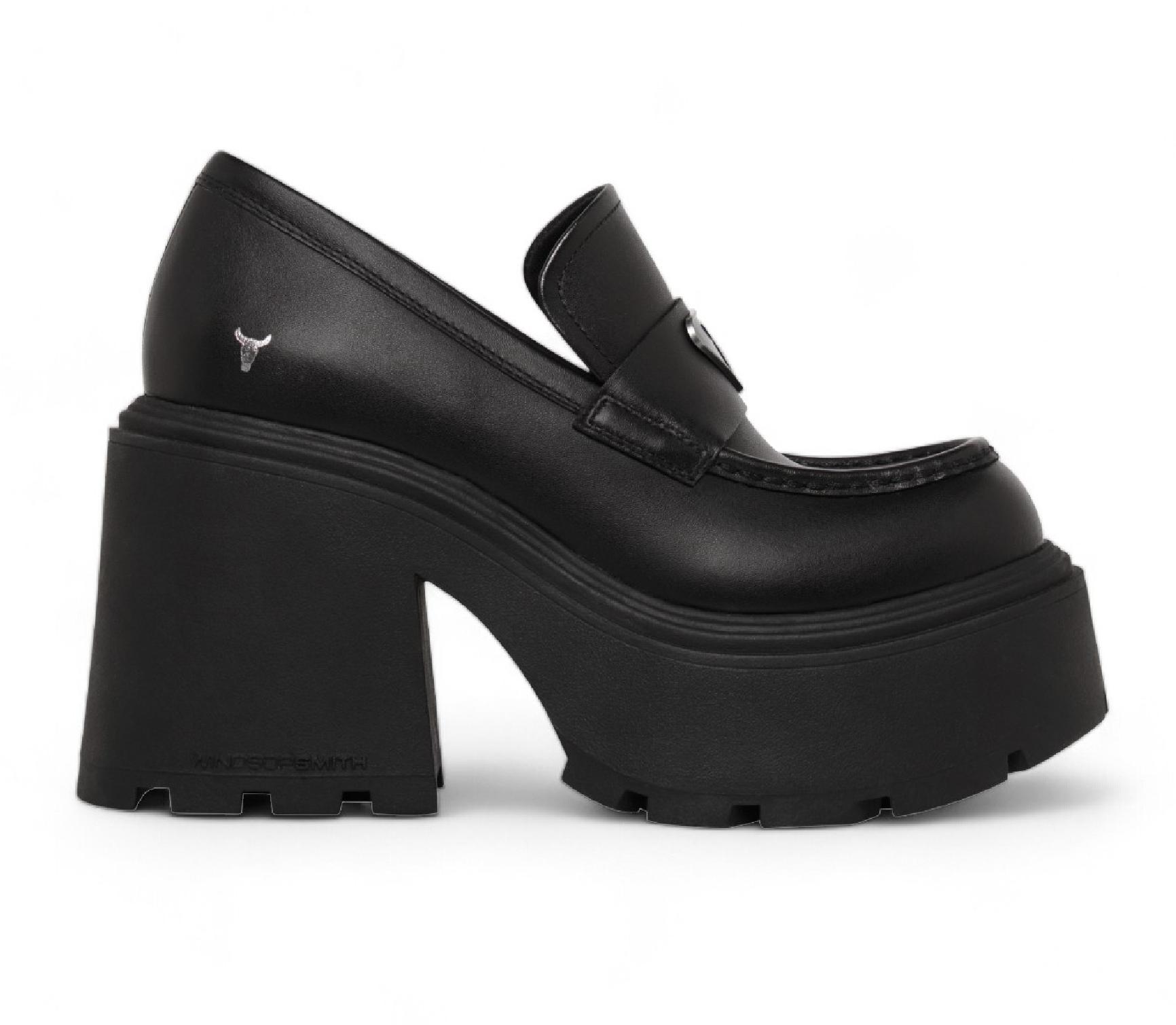 Windsor Smith Schwarze Leder Plateauschuhe - Spolied