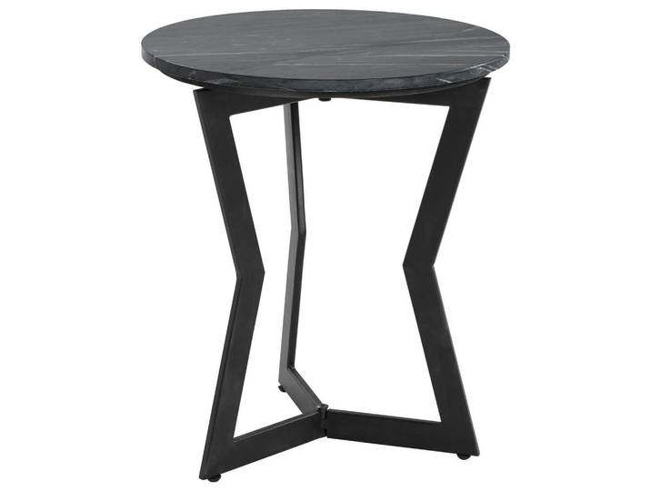 Novel Beistelltisch, Schwarz, Metall, Stein, rund, eckig, 45x52x45 cm, Wohnzimmer, Wohnzimmertische, Beistelltisch, Beistelltische rund