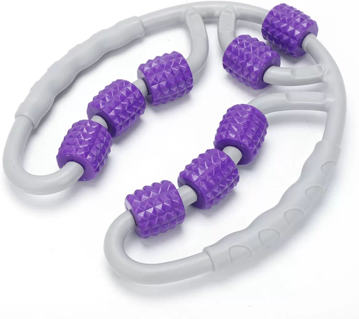 INF Masseur pour jambes 8 roues - rouleau ABS à largeur réglable pour cuisses et mollets, récupération pré/post-entraînement, Violet