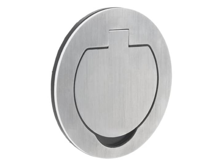 ProTec Prise de Sol IP55 2P+T 16A Encastrable Extérieur Métal Brossé Clapets de Protection\, Bornes Automatiques\, Câblage sans Vis\, Puissance 3680W\, Clapet de Protection\, Certifiée NF