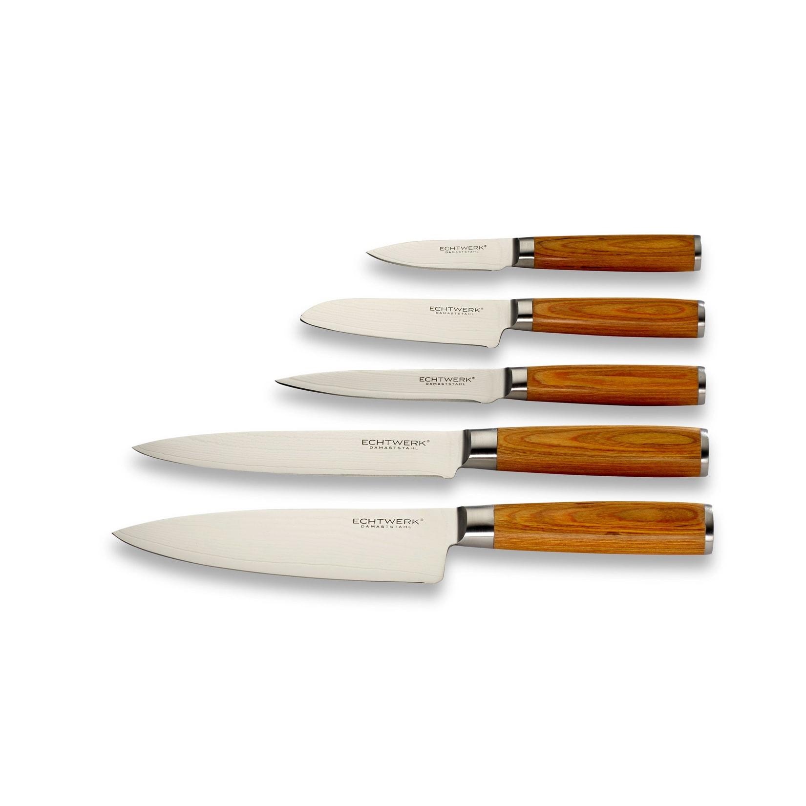 Damaszener Messer Set 5tlg (hell)