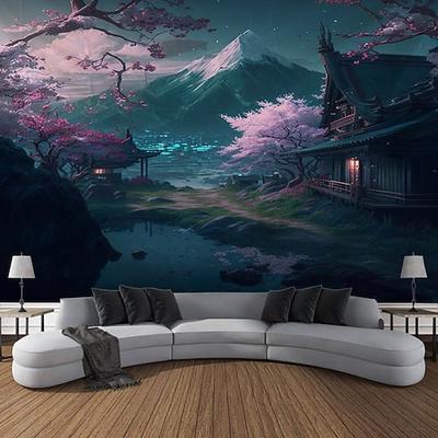 Natur Landschaft Himmel Leiter hängen Wandteppich Kunst große Wandteppich Wandbild Dekor Fotografie Hintergrund Decke Vorhang Haus Schlafzimmer Wohnzimmer Dekoration Wandtuch XXL Natur