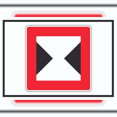 HB-Druck Begrenzte Fahrwasserbreite Durchfahrtsbreite begrenzt Symbol A6 (105x148mm)