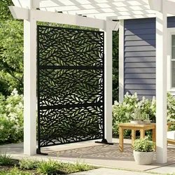 Trennwand And verzinkter Stahl 180x90 cm Schwarz [casa.pro]