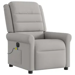 vidaXL Massagesessel Elektrisch Wolkengrau Stoff