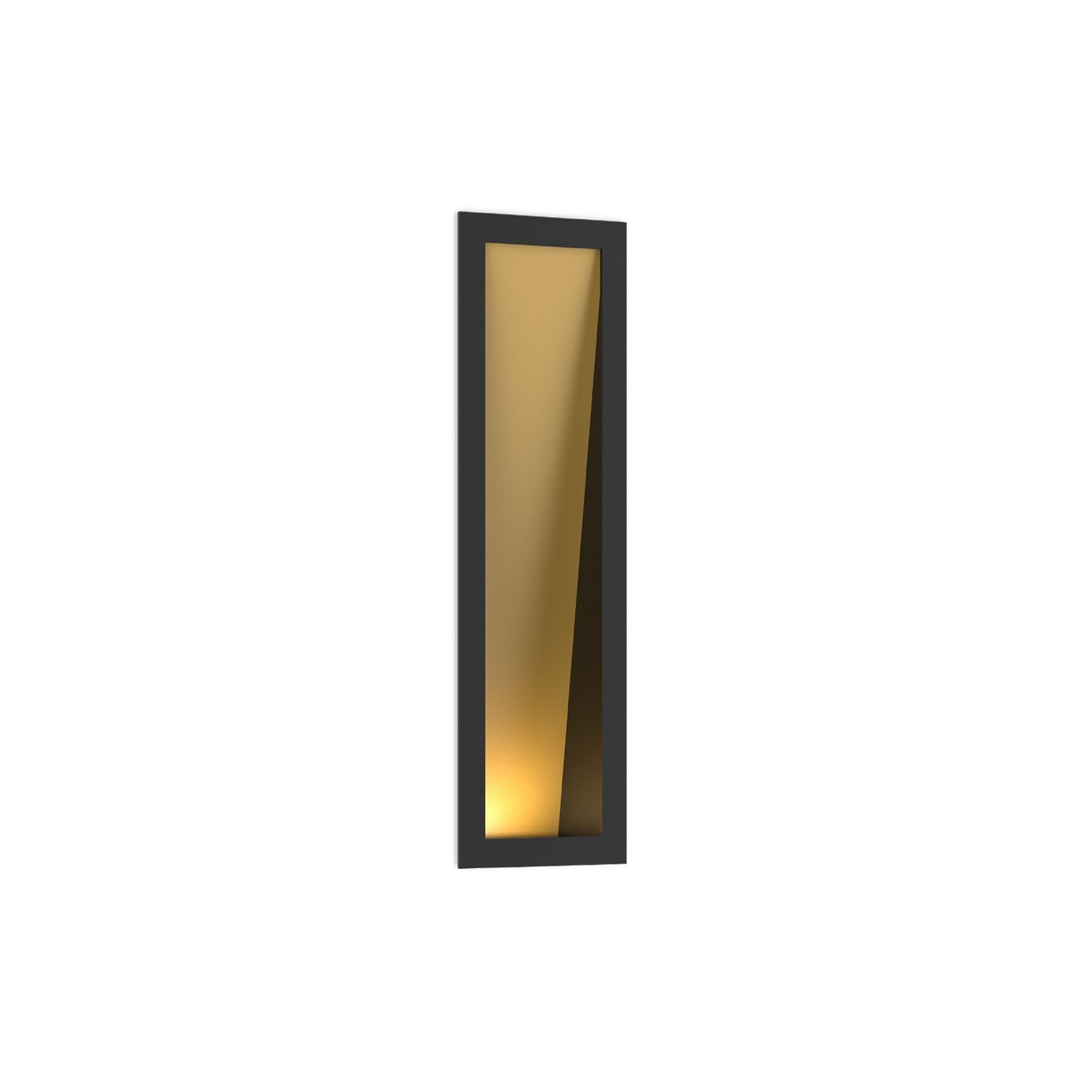 Wever & Ducré LED-Wandeinbauleuchte THEMIS WALL REC 2.7 - 3000KK schwarz-gold 3238A1K4 5404037327652