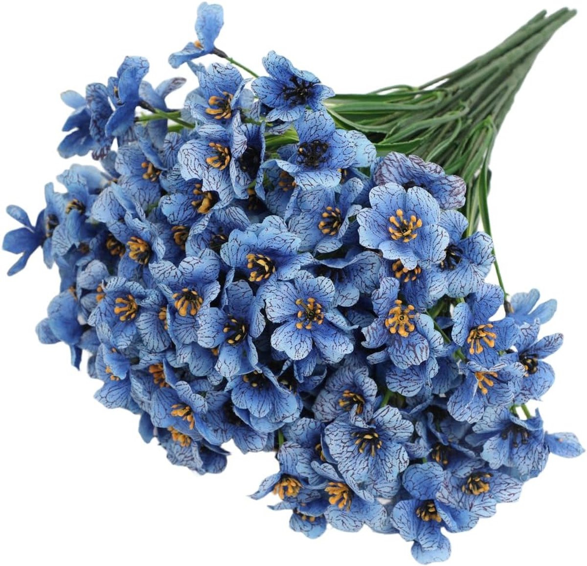 Weerbestendige blauwe kunstbloemen voor buiten decoratie, 36 cm