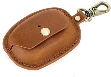 Everyday Crate CONTACTS Family Leather Hook Case For Sony WF 1000XM5 Wireless Earbuds brown