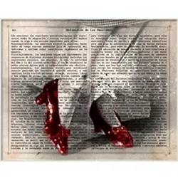 POSTER Zauberer Von Oz Und Dorothys Schuhe A4 Rahmenlos
