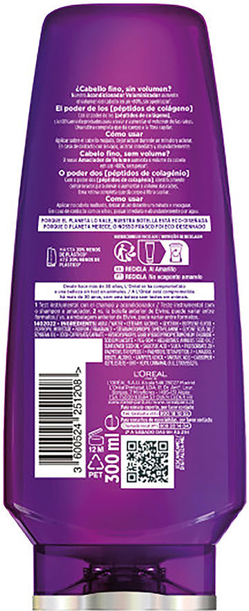 L'Oréal París Balsamo Elvive Collagen Lifter 300 ml