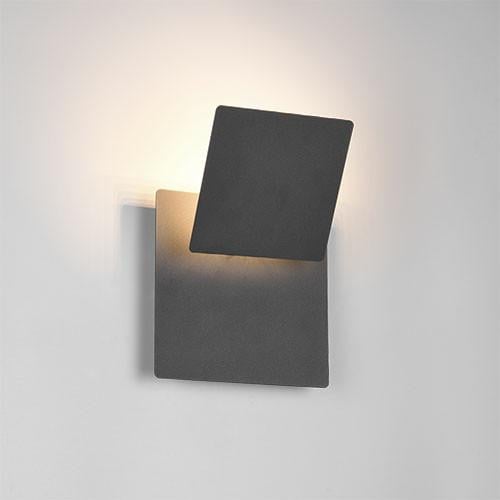 TRIO Moderne wandlamp Mio zwart met LED-accentverlichting