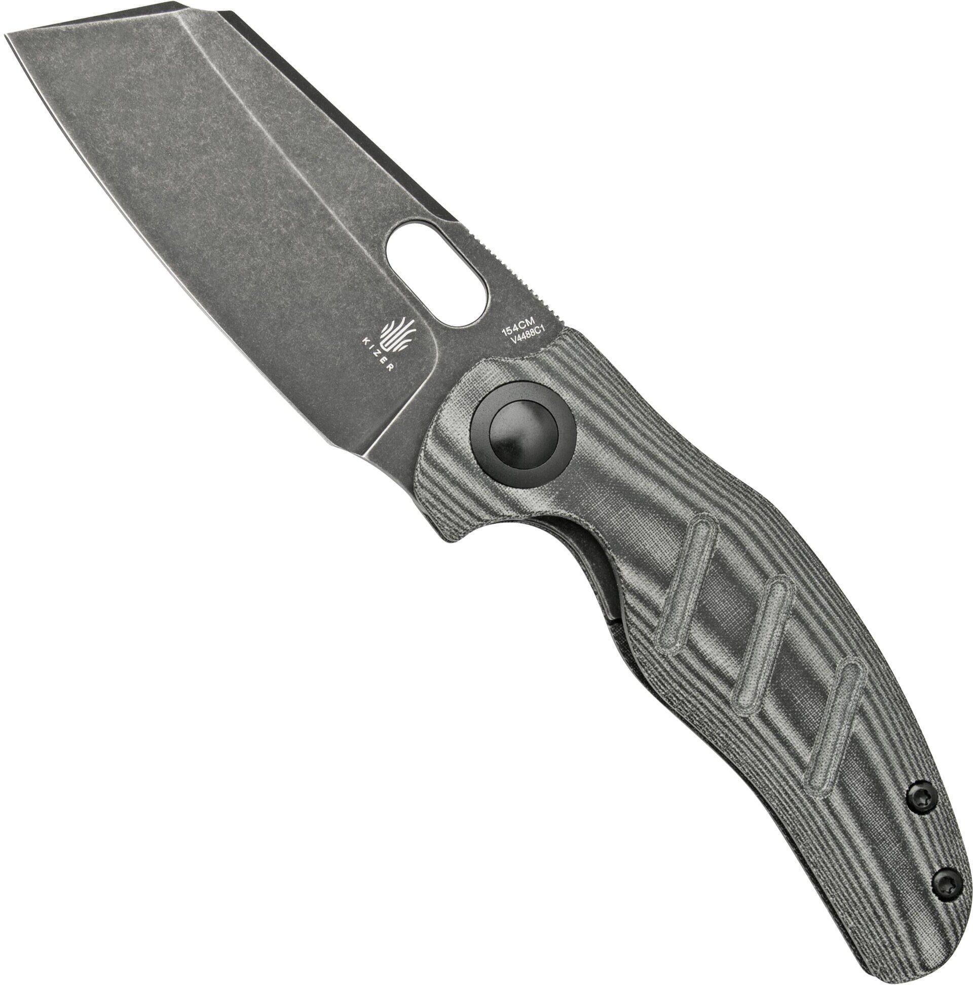 Kizer Vanguard C01C, 154CM, Micarta V4488C1 coltello da tasca