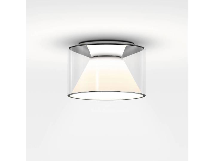 Serien Lighting LED Deckenleuchte Drum M, dimmbar, klar / transparent, für Wohn- / Esszimmer, Glas, Design