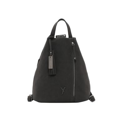 Rucksack SURI FREY "Rucksack SFY Romy", Damen, Gr. B/H/T: 30cm x 33cm x 18cm, grau (schwarzgrau 840), Polyurethane, Rucksäcke Rucksack