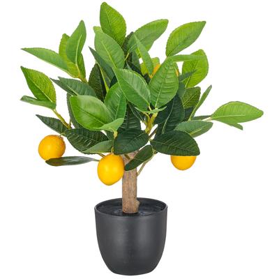 Kunstpflanze CREATIV GREEN "Zitronenbäumchen", grün, H:33cm, Obermaterial: 100% Kunststoff, Kunstpflanzen, Kunstpflanze, mit Deko-Früchten