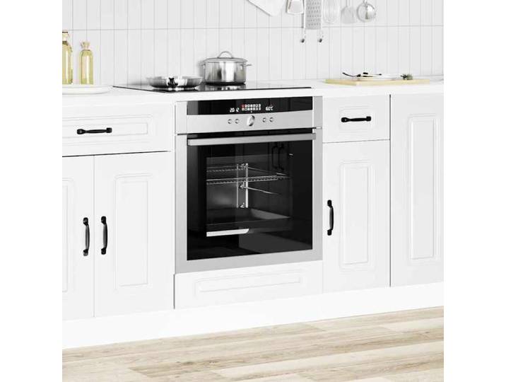 Blanc Armoire à four Kalmar blanc bois d'ingénierie - Meuble Rangement LV37384