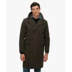 Superdry für Herren. M5012384A Merchant-Mantel aus Wollmischung, lang, braun (XXL), Lässig, Wolle, Klassisch