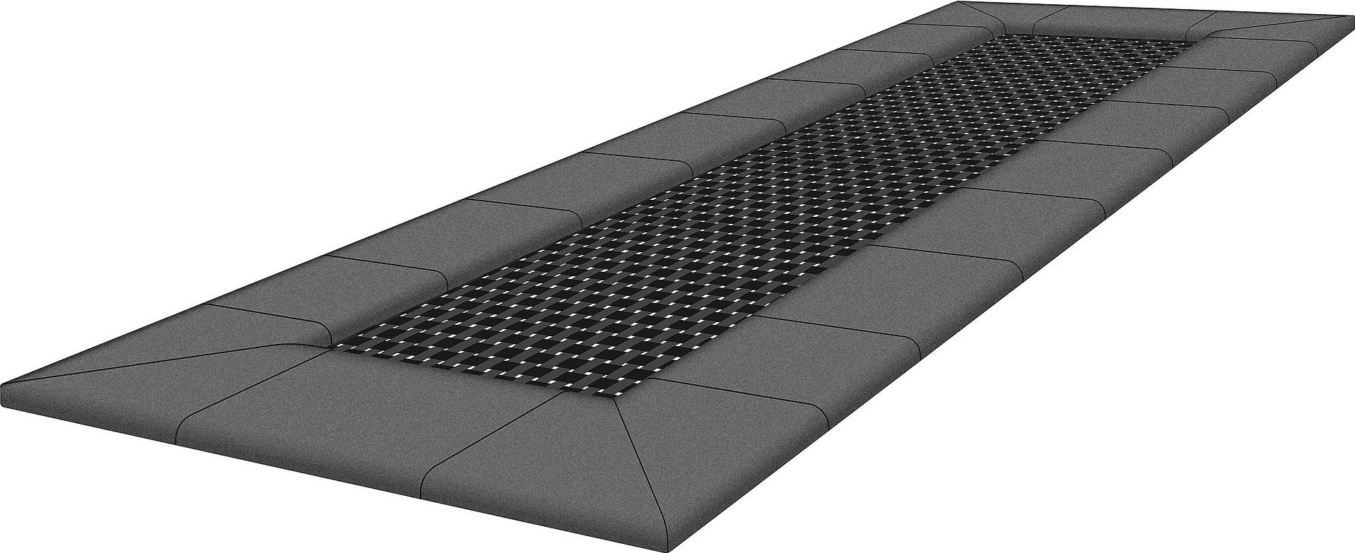 Eurotramp Bodentrampolin Kids Tramp "Track", 436x160 cm