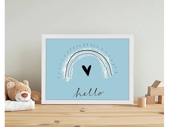Tableau déco Hello Love 33 x 43cm Multicolore