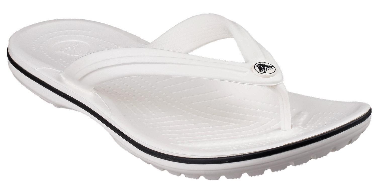 Crocs Crocband Flip Croslite Gummisohlen Weiße Hausschuhe
