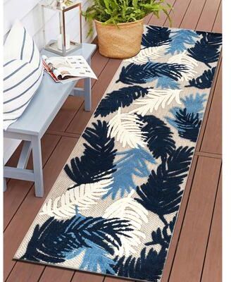 World Rug Gallery Tropical Floral Modern Indoor/Outdoor Area Rug