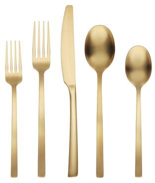 Cambridge Beacon Gold Satin 45-Piece Flatware Set