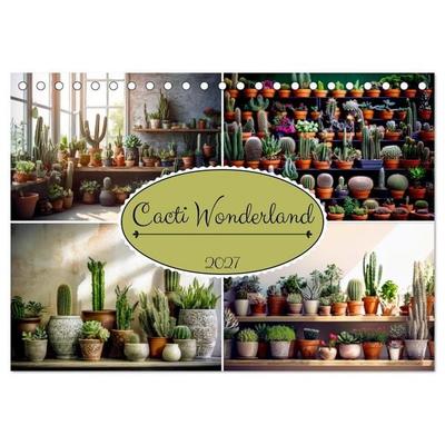 Cacti Wonderland (Desk Calendar 2027 DIN A5 landscape), CALVENDO 12 Month DeskCalendar