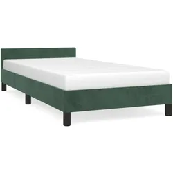 vidaXL Bettgestell ohne Matratze Dunkelgrün 80x200 cm Samt