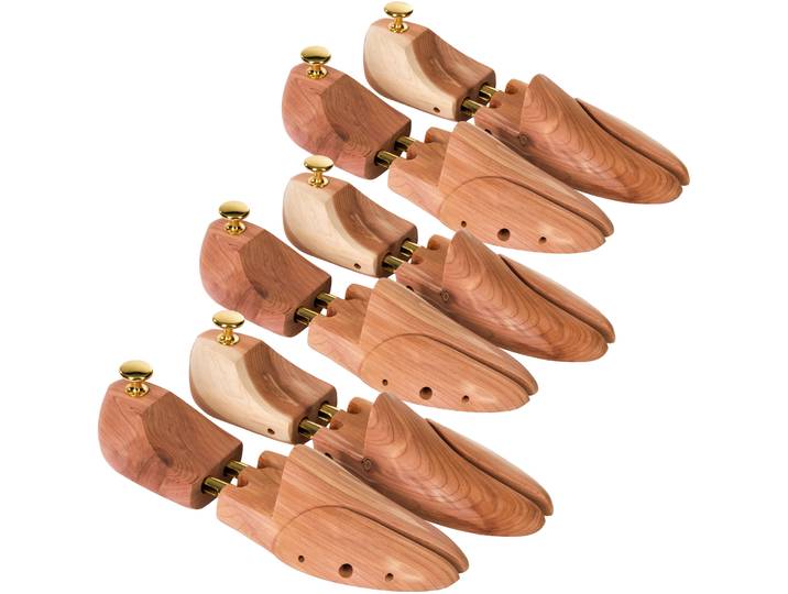 3 Paar Schuhspanner aus Zedernholz - 46-48