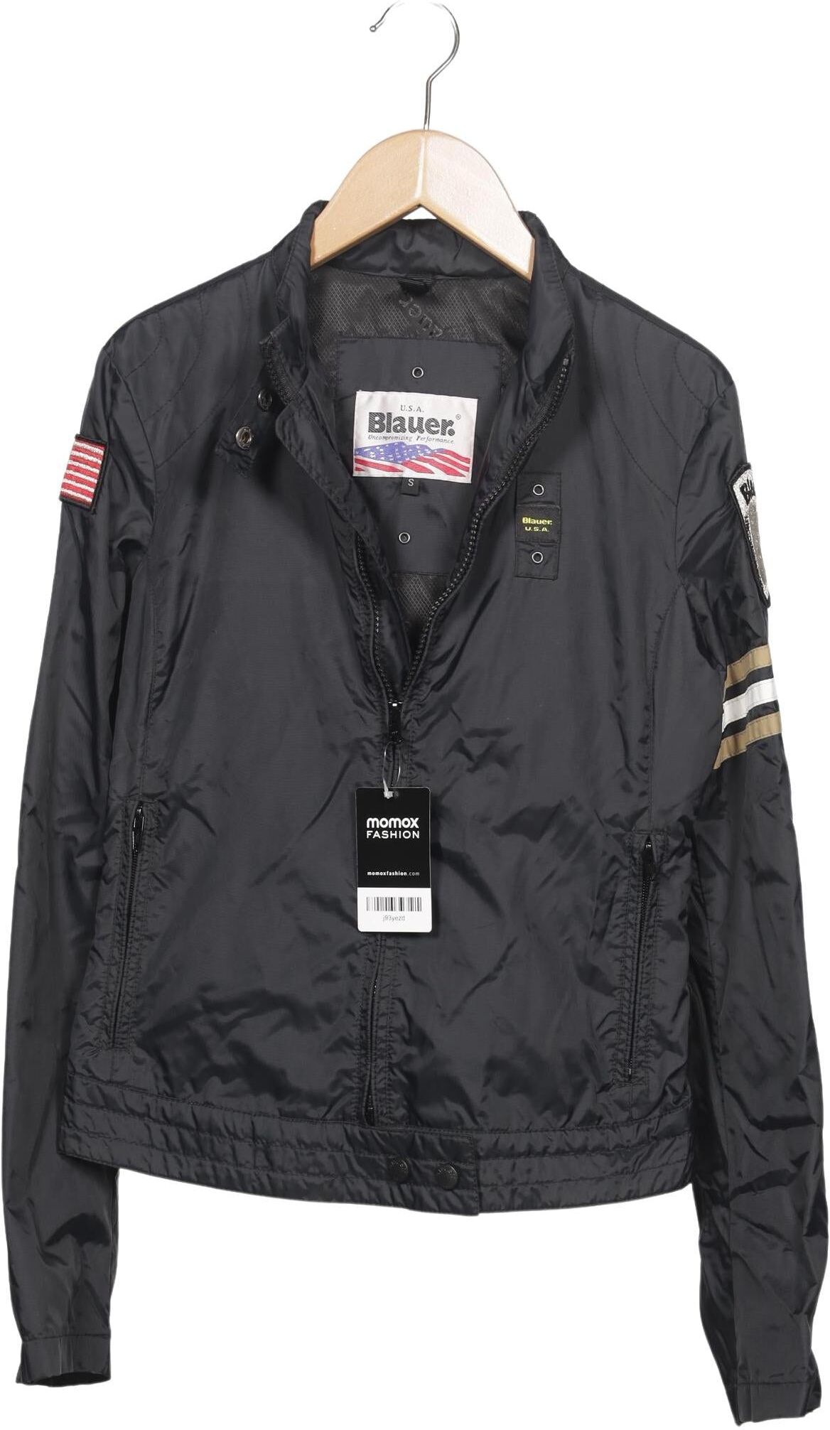 blauer Damen Jacke, Schwarz, Gr. S, Synthetik - Second Hand