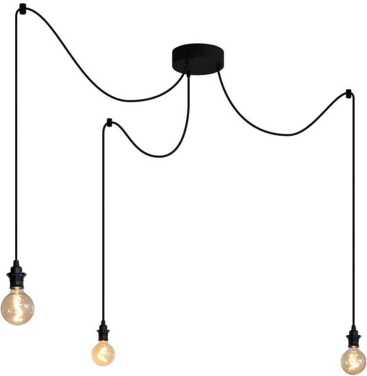 QAZQA Suspension extérieure noire ip44 Noir 18x262x18cm