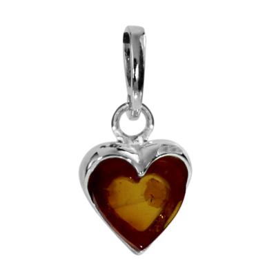 Kettenanhänger OSTSEE-SCHMUCK "Ostsee-Schmuck Anhänger Herz Anhänger Herz", weiß, Schmuckanhänger, Damen, 19 x 10mm, Silber 925 (Sterlingsilber), 1 g, Kettenanhänger