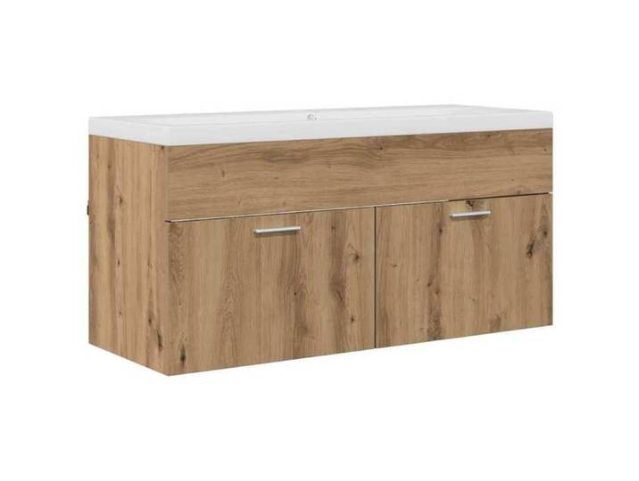 Marron Mobilier de bains - Armoire de salle de bain Chêne artisanal 100x38 5x46 cm m2643