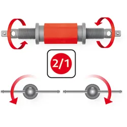 KS Tools Universal Bremskolben-Rückstell-Werkzeug-Satz, 8-tlg - 150.2440
