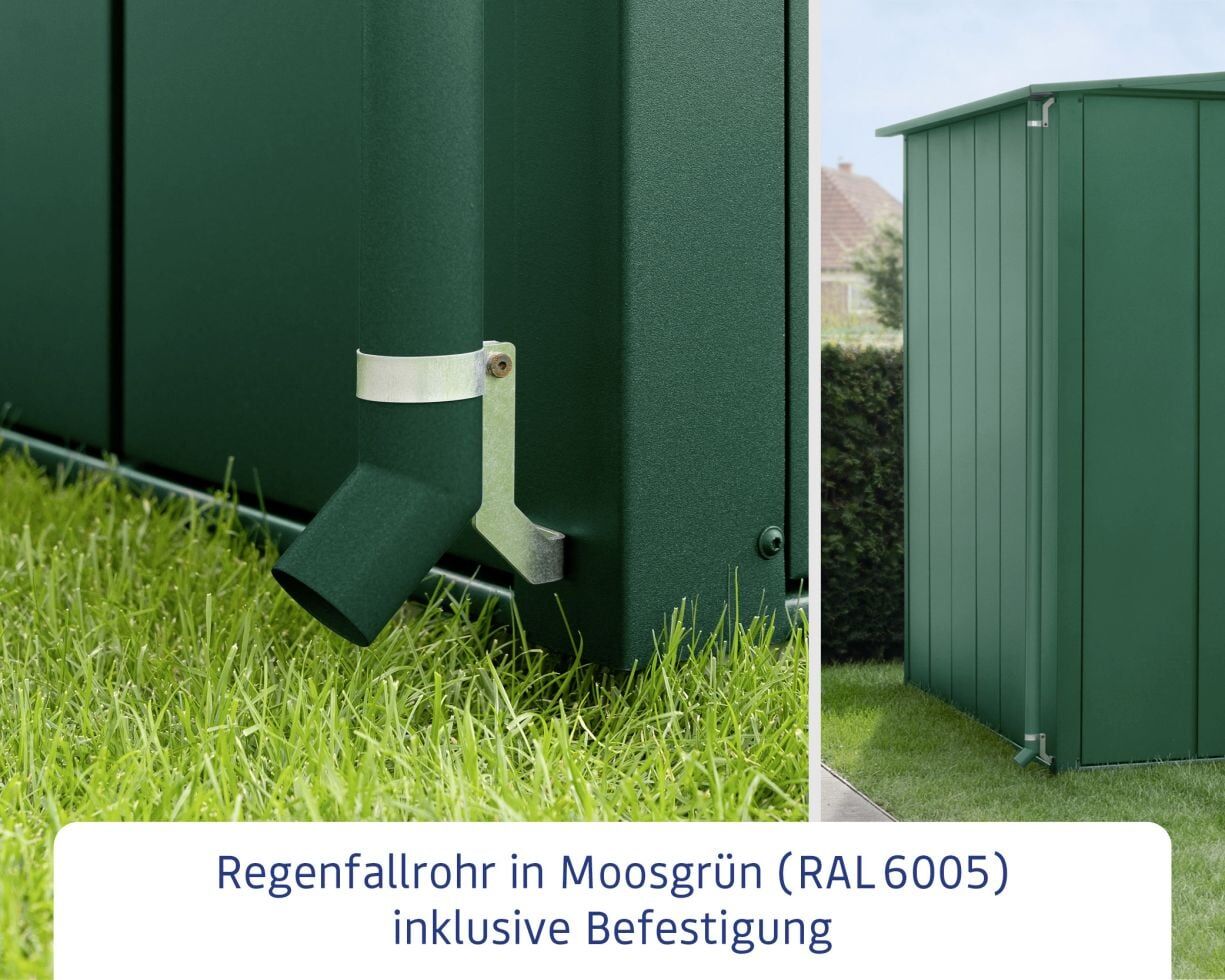 EcoStar Regenfallrohr RAL6005 (Moosgrün)