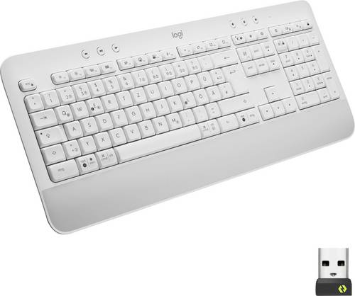 Logitech Signature K650 Bluetooth, Funk Tastatur Deutsch, QWERTZ Weiß Spritzwassergeschützt