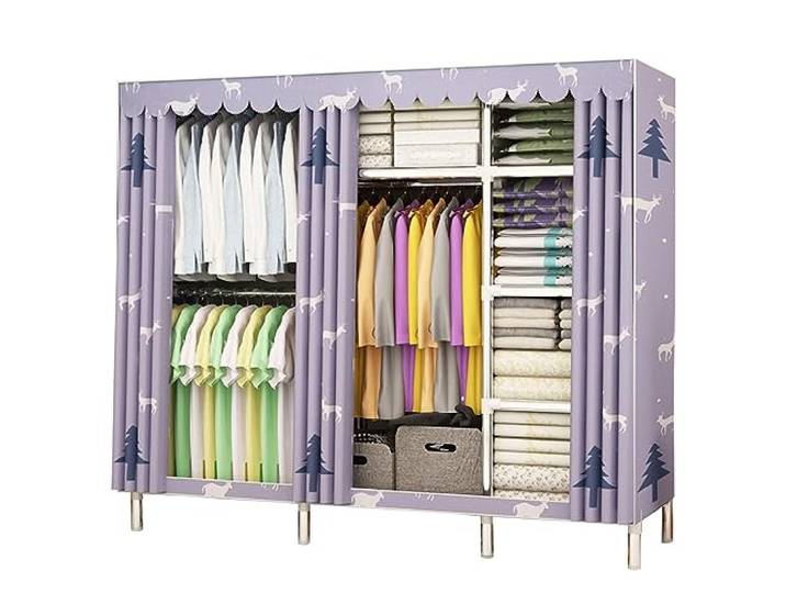 SDGBCXD Tragbarer Kleiderschrank, 66