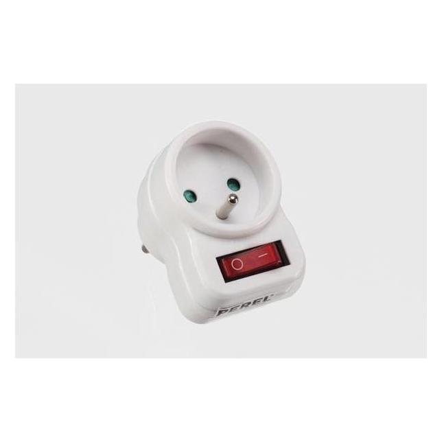 Velleman Zwischensteckdose - Ein/Aus-Schalter - 1 Steckdose (1x, CEE 7/5) (EB1SWNN)