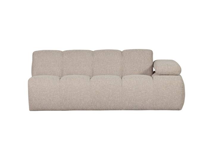 Élément de canapé 2 places droit de bouclé beige