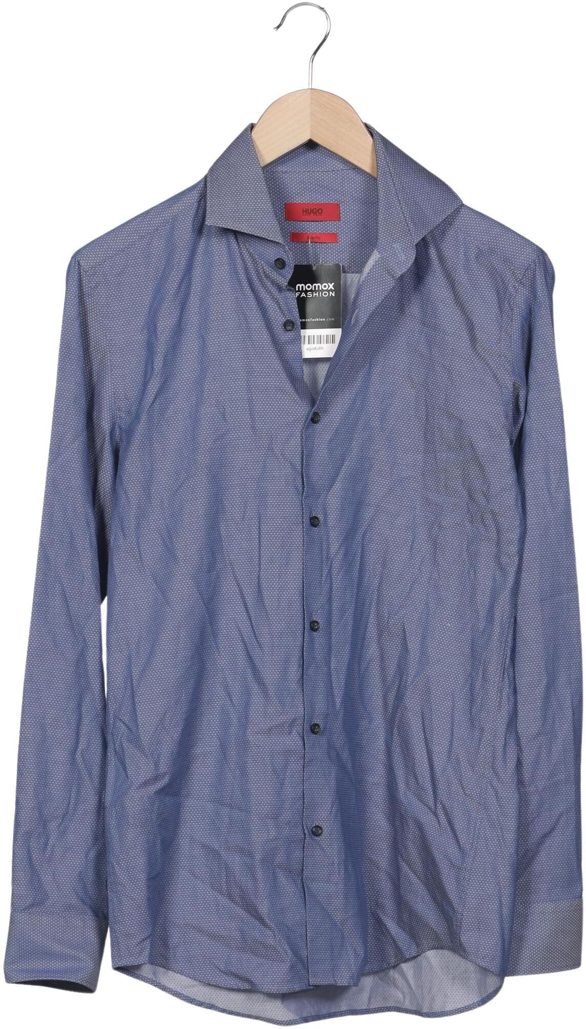 Hugo by Hugo Boss Herren Hemd, Blau, Gr. 38, Baumwolle - Second Hand