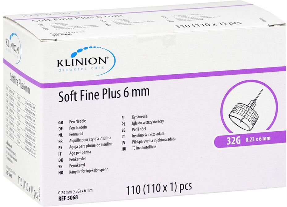 Klinion Soft fine plus Pen-nadeln 6mm 32 G 110stk
