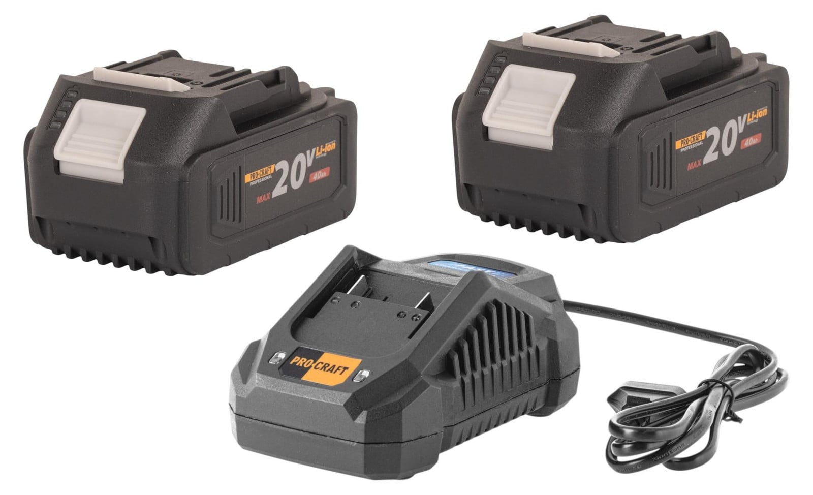 Procraft Starterset met 20V snellader en 2x 4,0 Ah accu