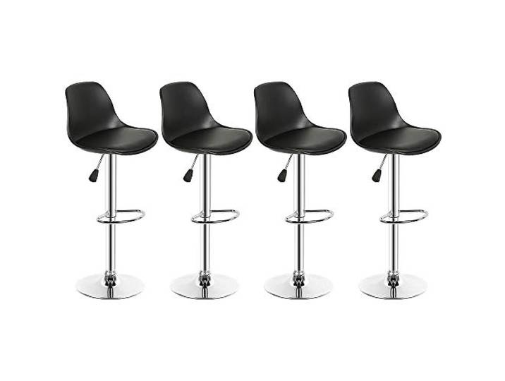LANTUS 4 Barhocker 8er Set Gepolsterter Drehhocker mit Luftheber-Design, Kunstleder Barstuhl mit Lehne Küchen, Höhenverstellbar
