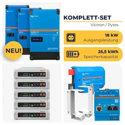 HUSATECH PowerSet: 3-phasig mit 2x MultiPlus-II 48/6k5/100-50 + 1x MultiPlus-II 48/6k5/100-50 GX + 5x E-Box V5° | 18 kW 25,5 kWh