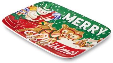 Certified International "Certifed International Santa's Retro Christmas Rectagular Platter 14' x 10"" - 14 L x 10 W x 1.125 H"