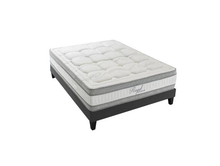Ensemble Royal 5 Etoiles 140x190 cm Matelas Mousse + Sommier Bois