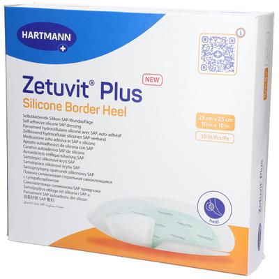 Zetuvit Plus Silicone Border steril Heel 25x25cm 10 St Kompressen