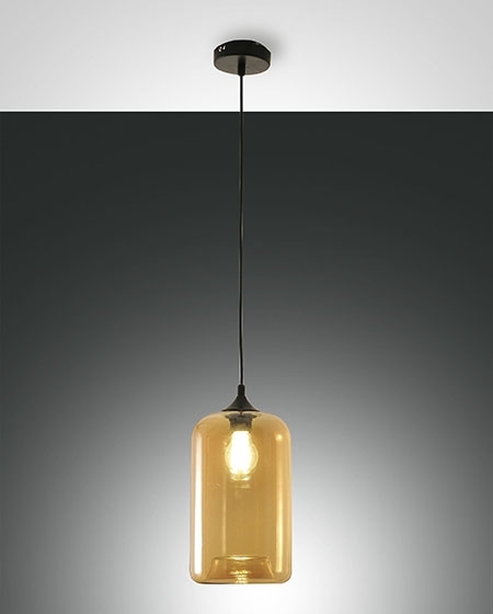 Fabas Luce Pendelleuchte SILO 31cm Amber 3491-40-125 8019282111122