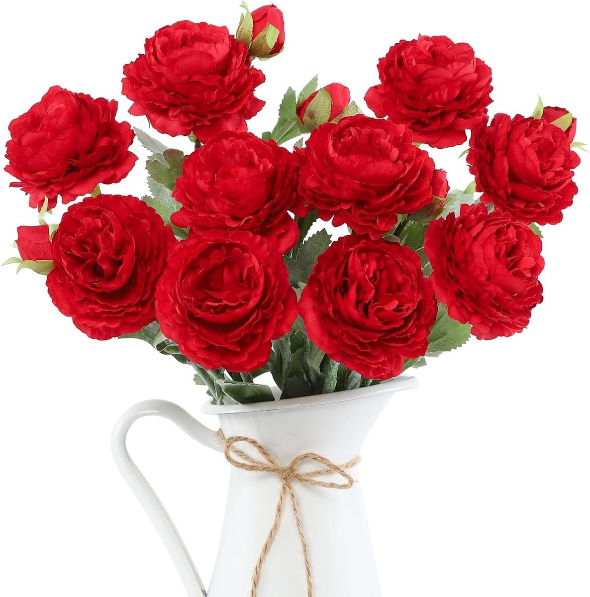 Rode kunstpioenrozen zijden bloemen voor decoratie bij bruiloft of feest